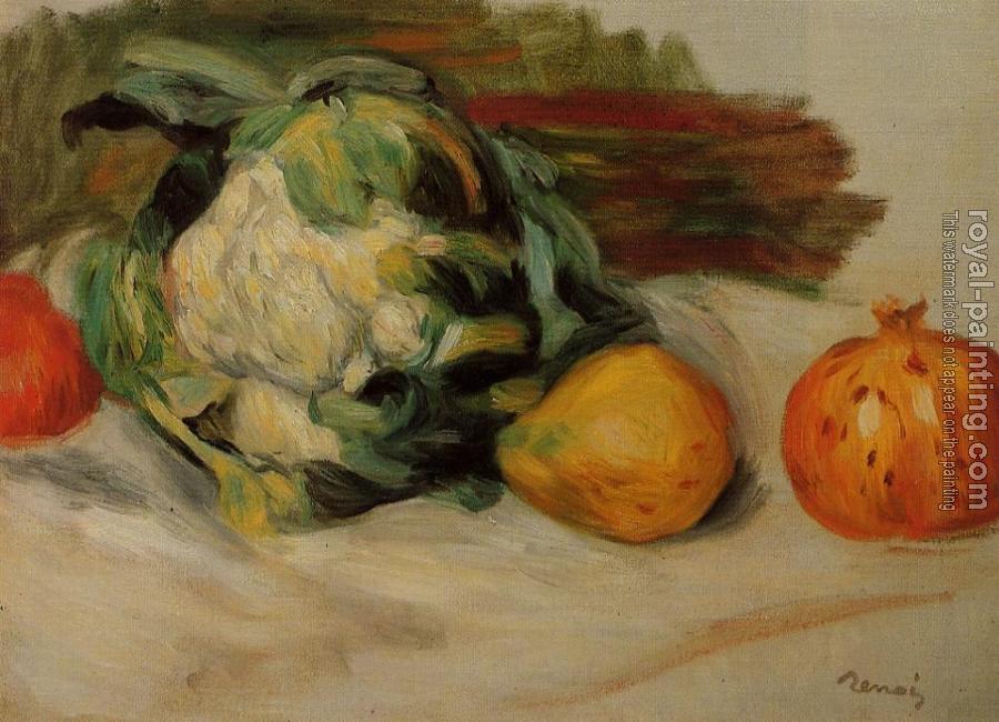 Pierre Auguste Renoir : Cauliflower and Pomegranates